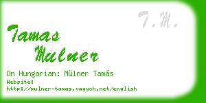 tamas mulner business card
